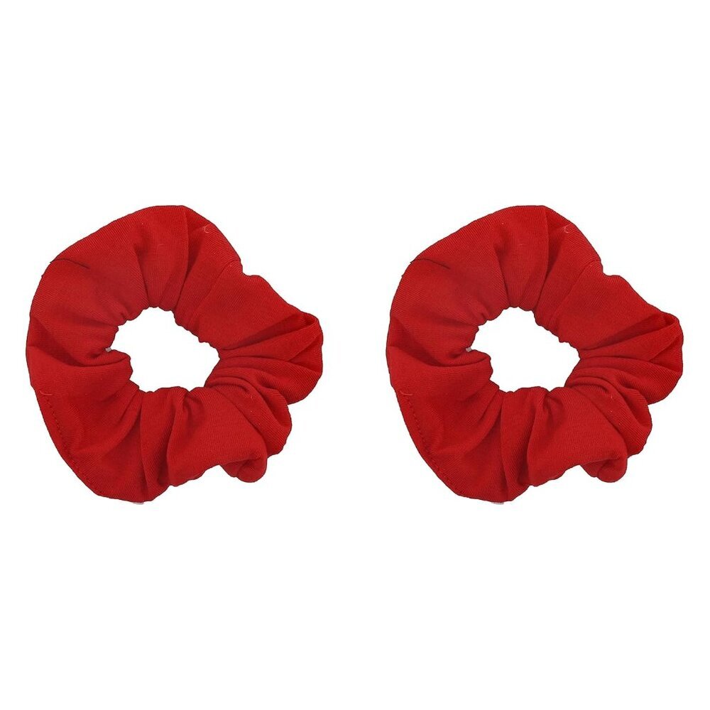 Set of 2 Solid Scrunchies Red